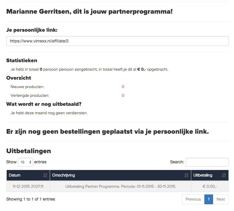Verdien geld met het Vimexx affiliate programma